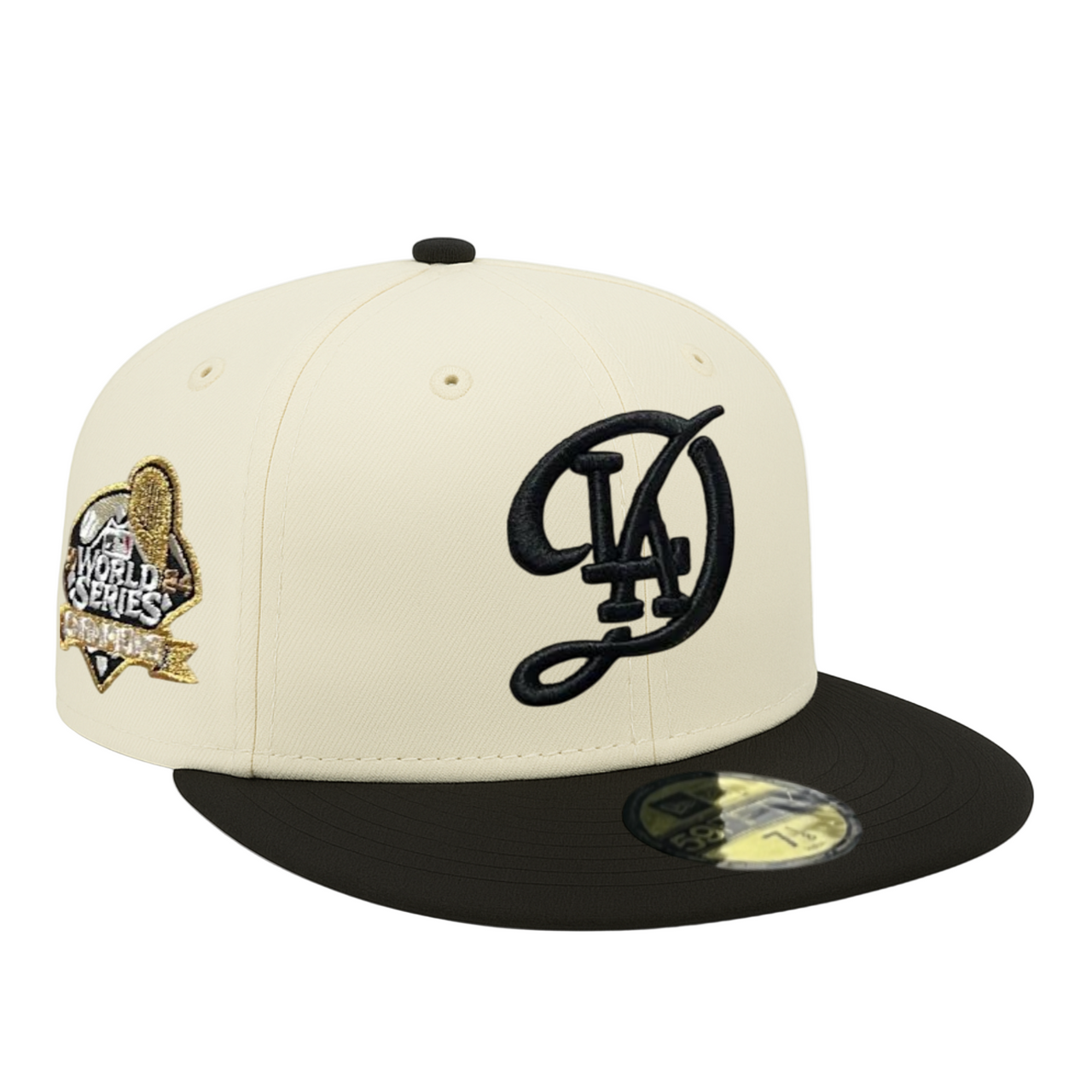 New Era Los Angeles Dodgers World Series 2024 Champions Chrome Black 59FIFTY Fitted Hat