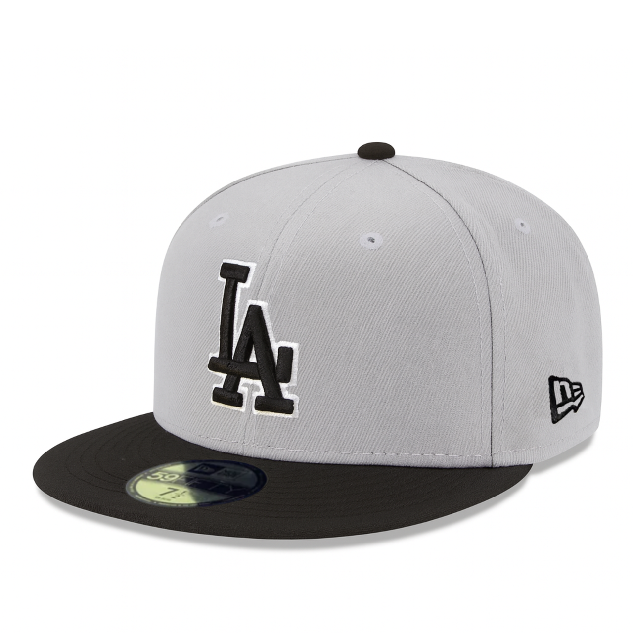 New Era Los Angeles Dodgers Light Gray Black EXCLUSIVE 59FIFTY Fitted Hat