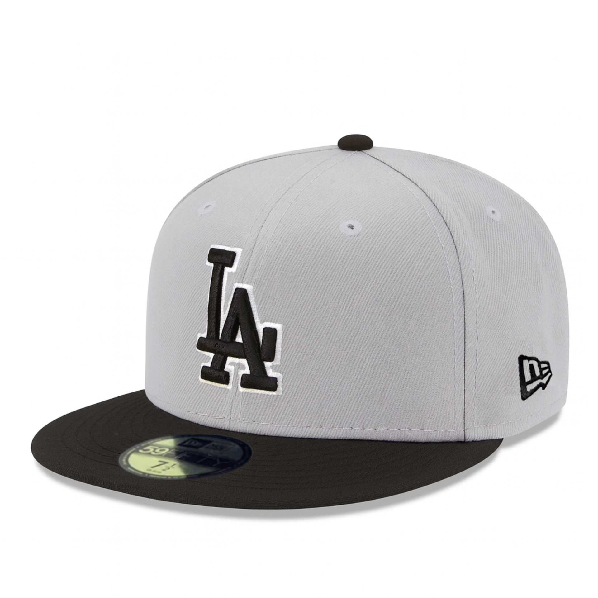 New Era Los Angeles Dodgers Light Gray Black EXCLUSIVE 59FIFTY Fitted Hat