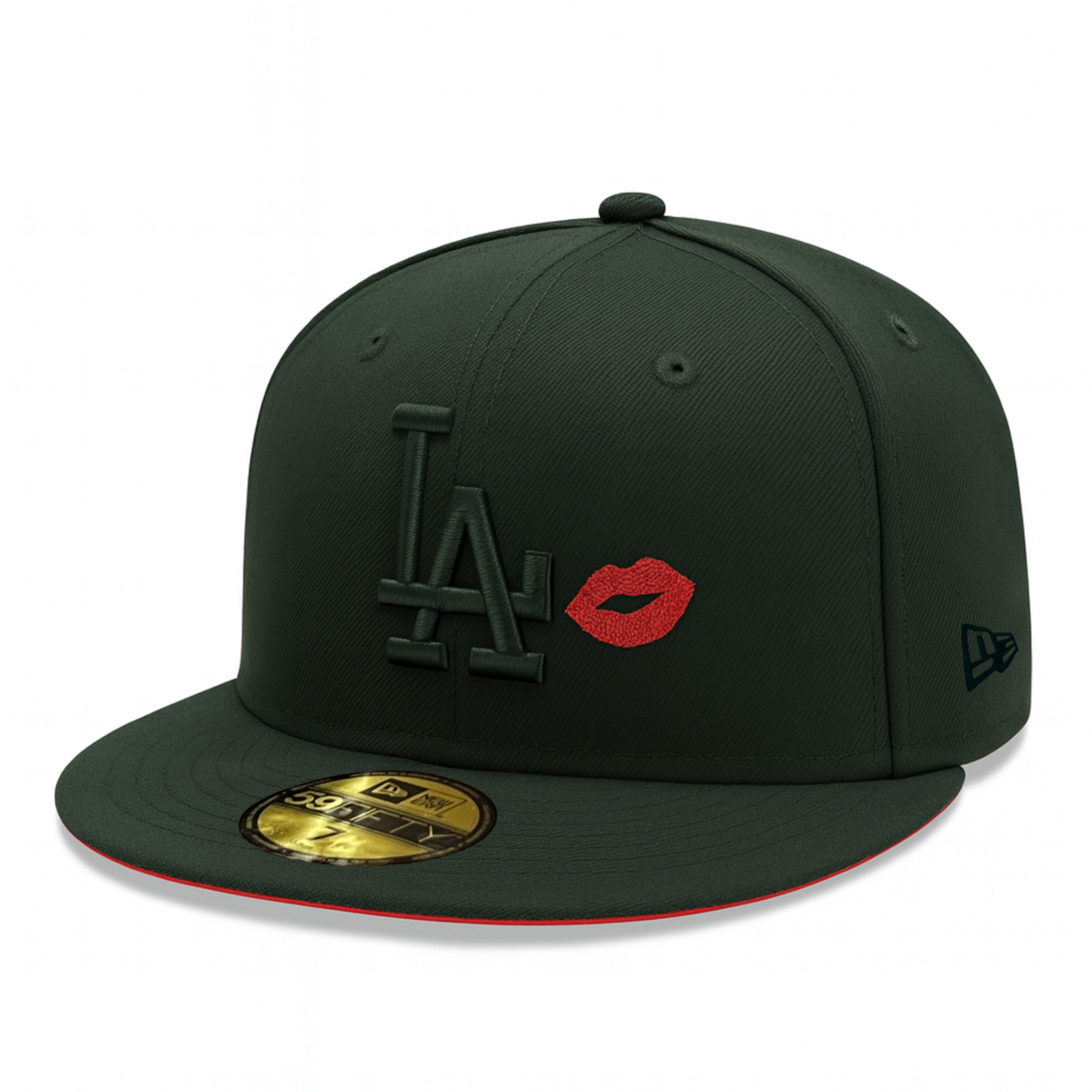 New Era Los Angeles Dodgers Red Lips Black 59FIFTY Fitted Hat