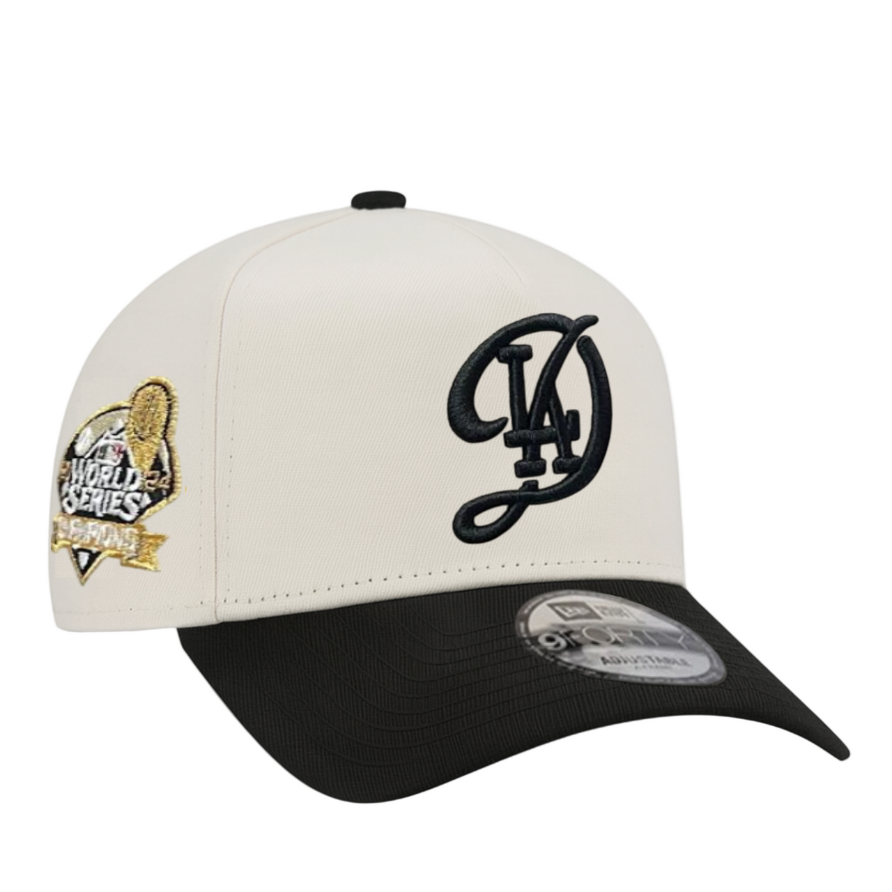 New Era Los Angeles Dodgers 2024 World Series Champ City Connect Chrome Black 9FORTY A-Frame Snapback Hat