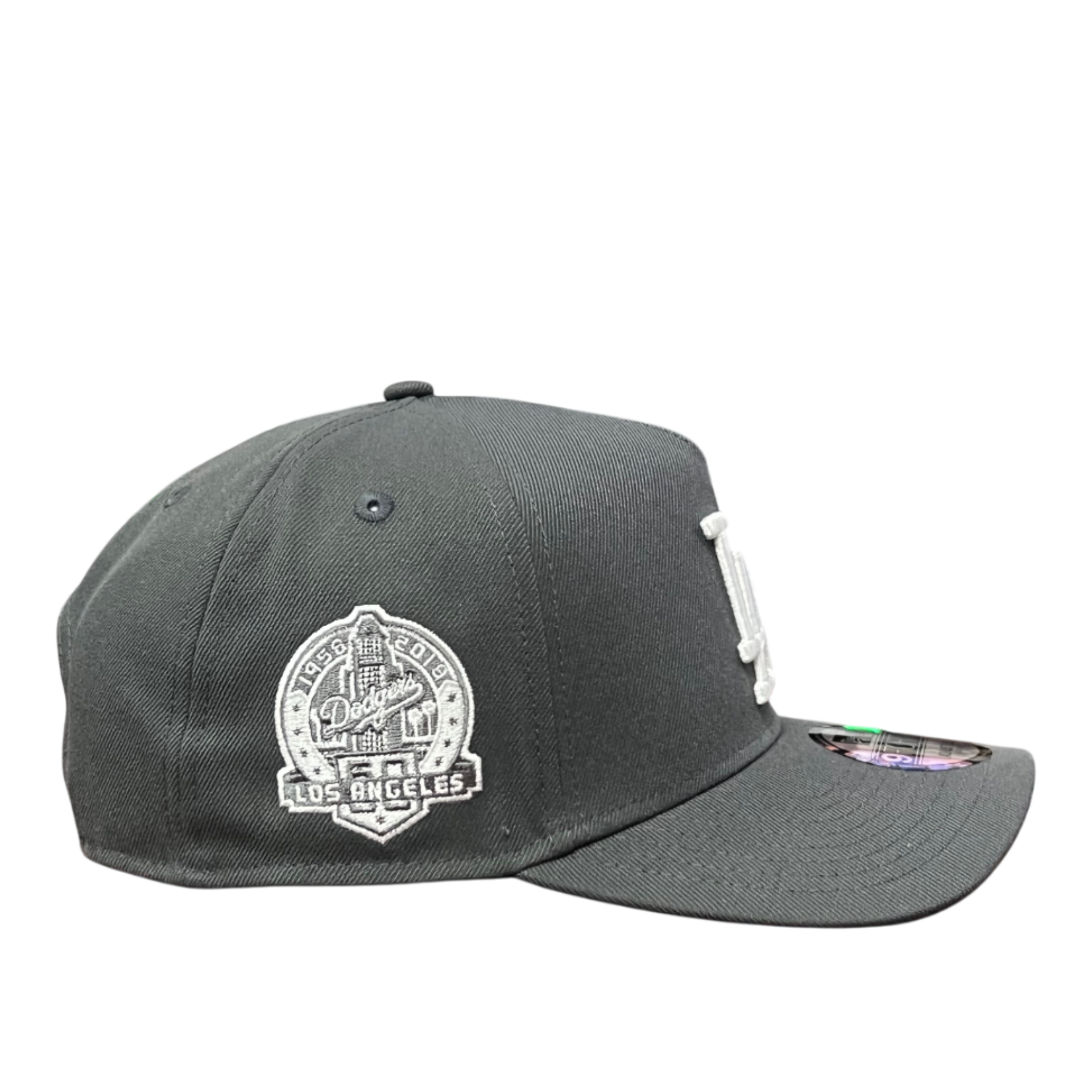 side of Los Angeles Dodgers Graphite 9FORTY A-Frame Snapback