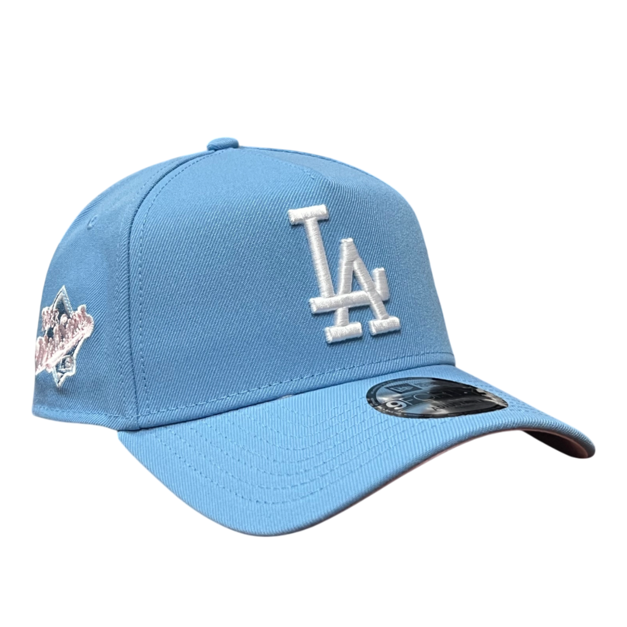 Los Angeles Dodgers Sky Blue Pink 9FORTY A-Frame Snapback