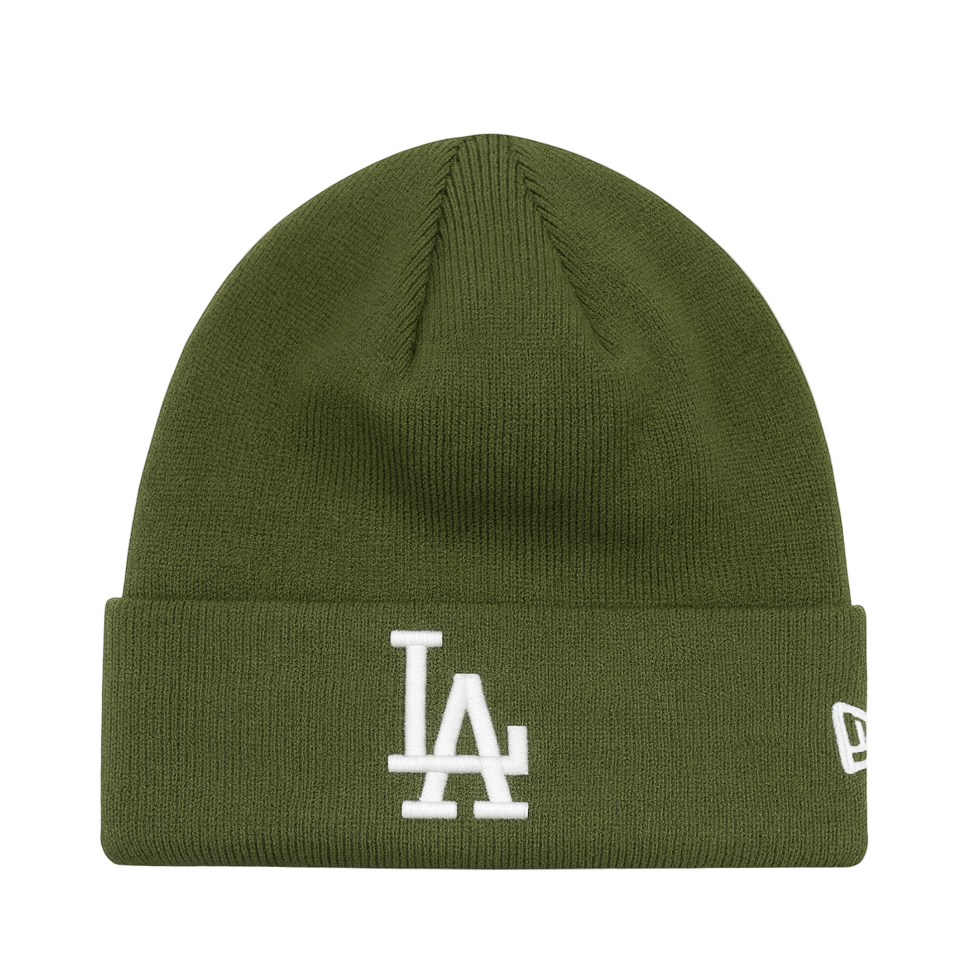 New Era Los Angeles Dodgers Olive Green Men's Cuff Knit Beanie