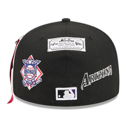 Back of New Era X Alpha Industries Arizona Diamondbacks Black 59FIFTY Fitted 