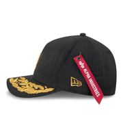 Side View of New Era X Alpha Industries Los Angeles Dodgers 9FORTY M-Crown A-Frame Snapback Hat
