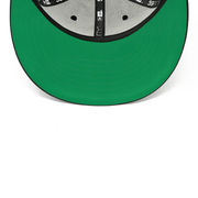 Green Under Visor of New Era Praying Hands Black White Limited Exclusive 59FIFTY Fitted Hat