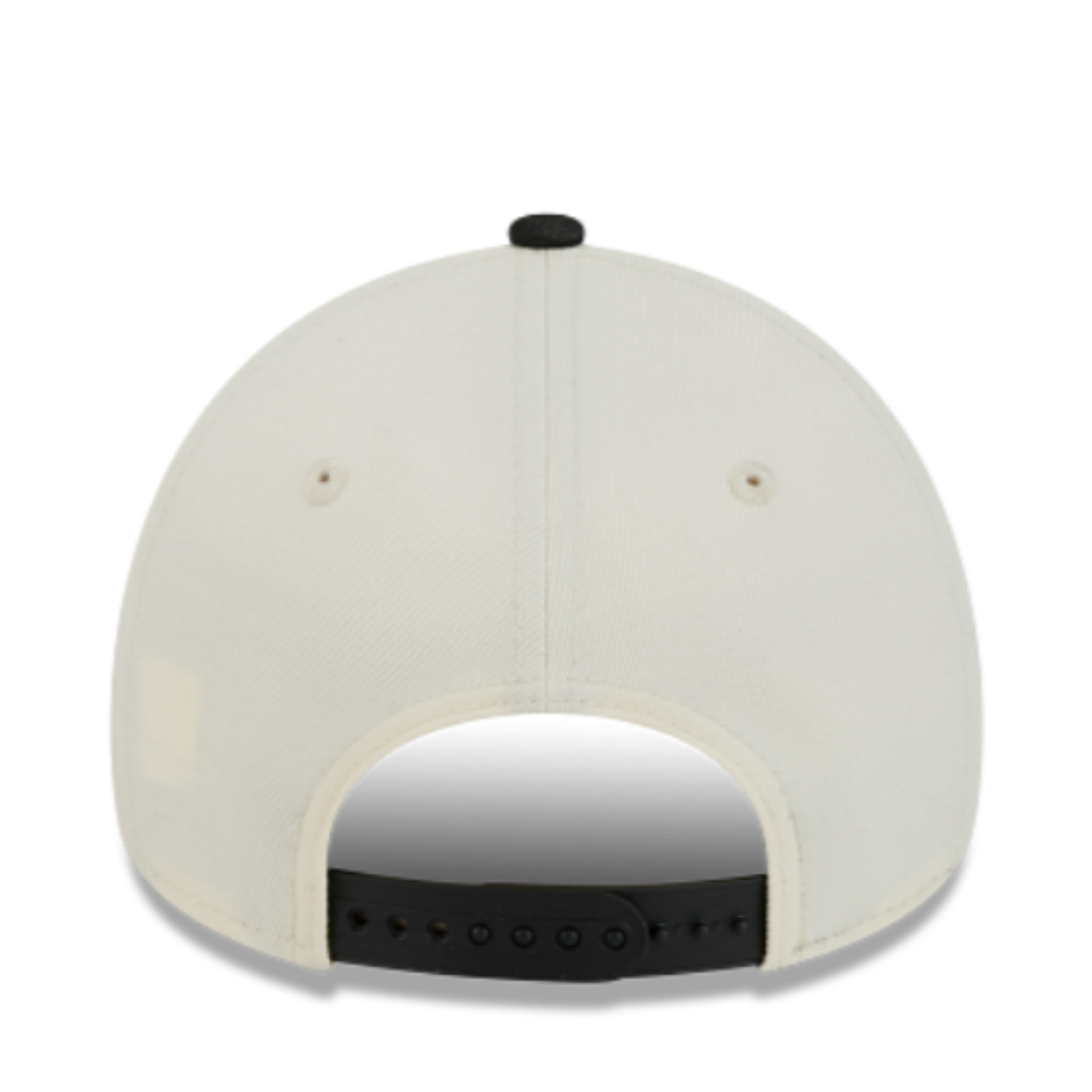 Back of New Era Toronto Blue Jays Chrome Black 9FORTY A-Frame  Snapback Hat