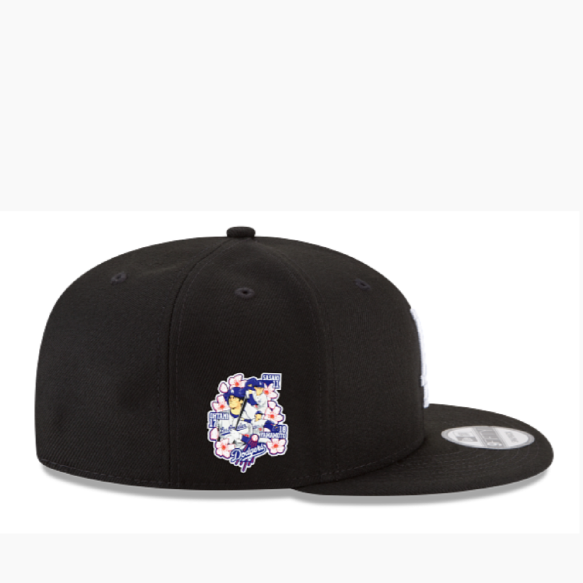 New Era Los Angeles Dodgers Black Triple Player Side Patch 9FIFTY Snapback Hat