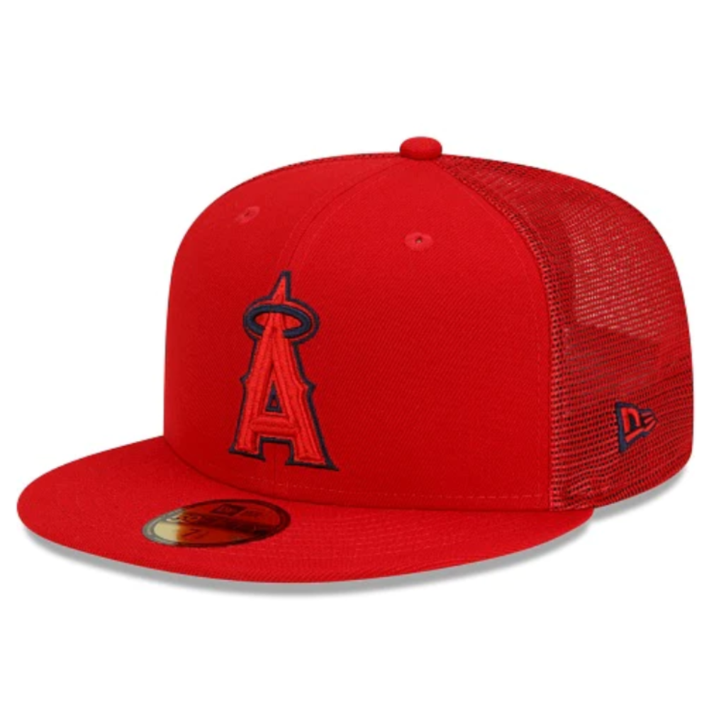 New Era MLB Los Angeles Angels Batting Practice Mesh 59Fifty Fitted Hat