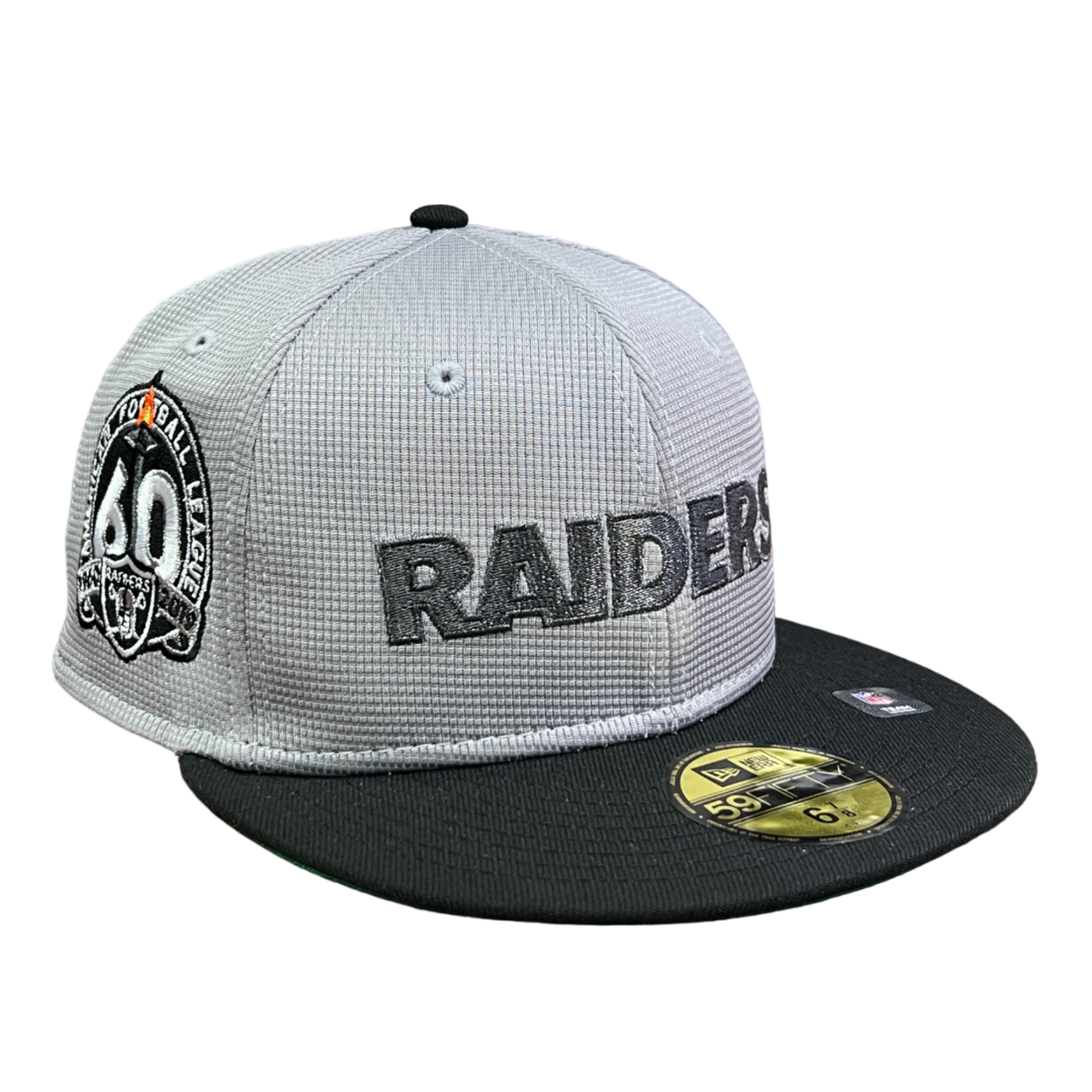 NFL Las Vegas Raiders 2 Tone Pivot Mesh Crown 60th 59FIFTY Fitted Hat