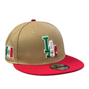 Los Angeles Dodgers Mexico Flag Khaki Red 9FIFTY Snapback