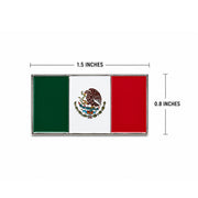Mexico Flag Hat Pin size view