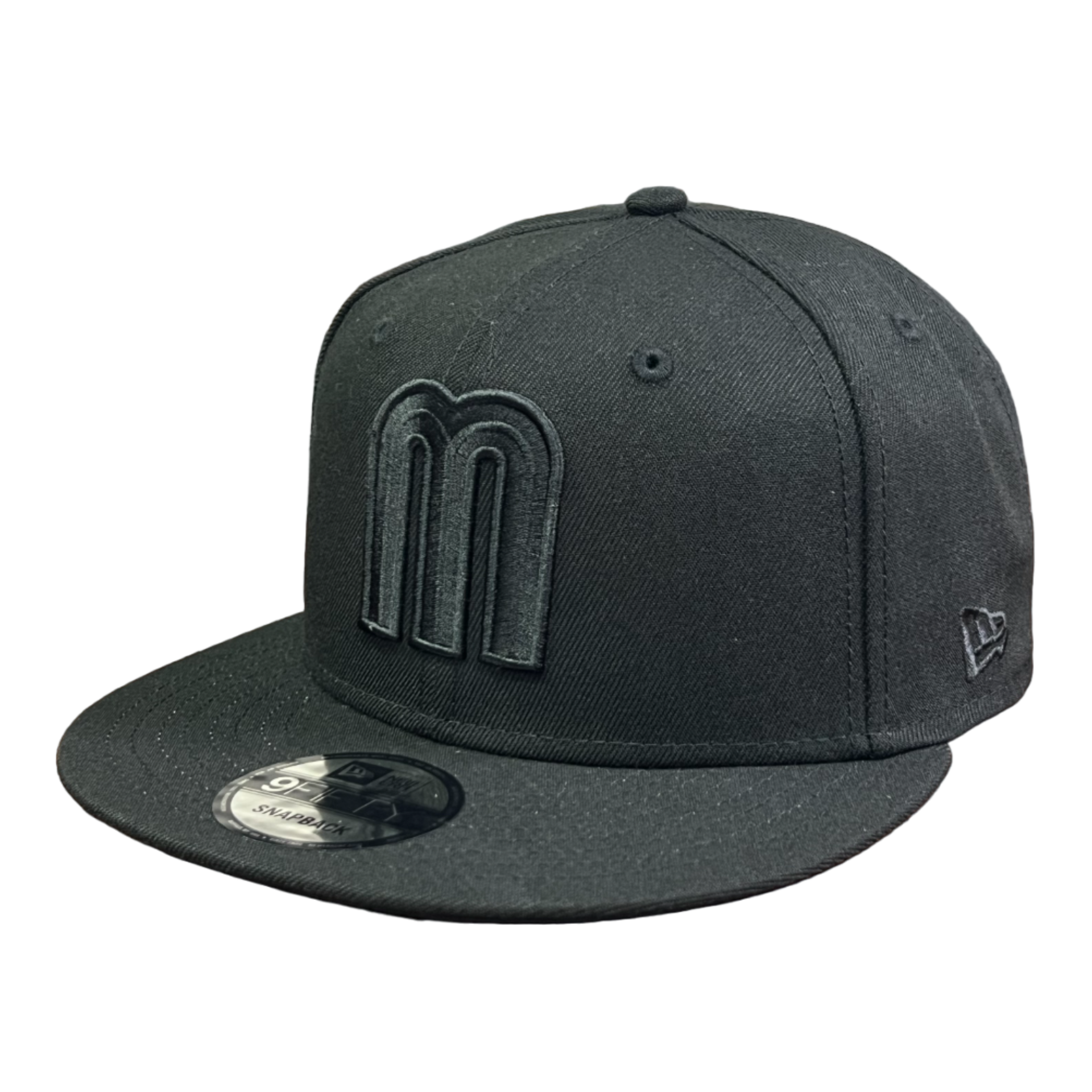 Mexico Baseball All Black New Era 9FIFTY Snpaback Hat