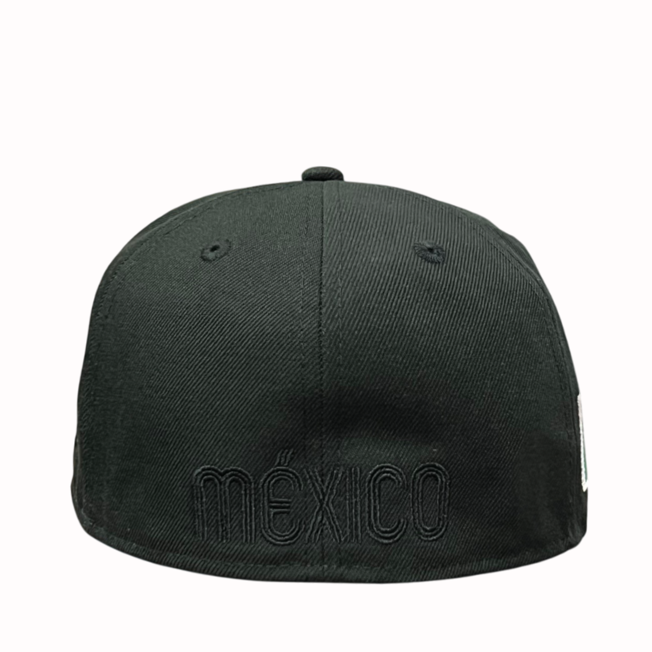 New Era Mexico Baseball Flag Black on Black 59FIFTY Fitted Hat