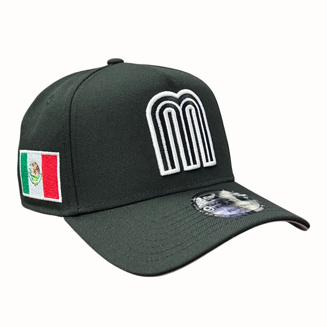 Mexico Baseball Black White 9Forty A-Frame Snapback Hat