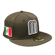 walnut brown new era mexico baseball 59fifty fitted hat