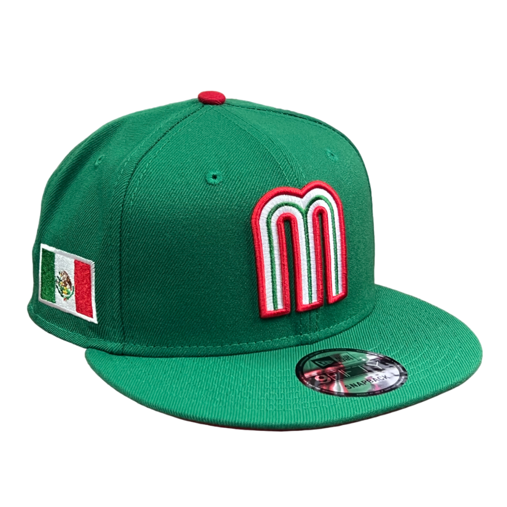 Green Mexico Flag Baseball New Era 9FIFTY Men's Snapback Hat