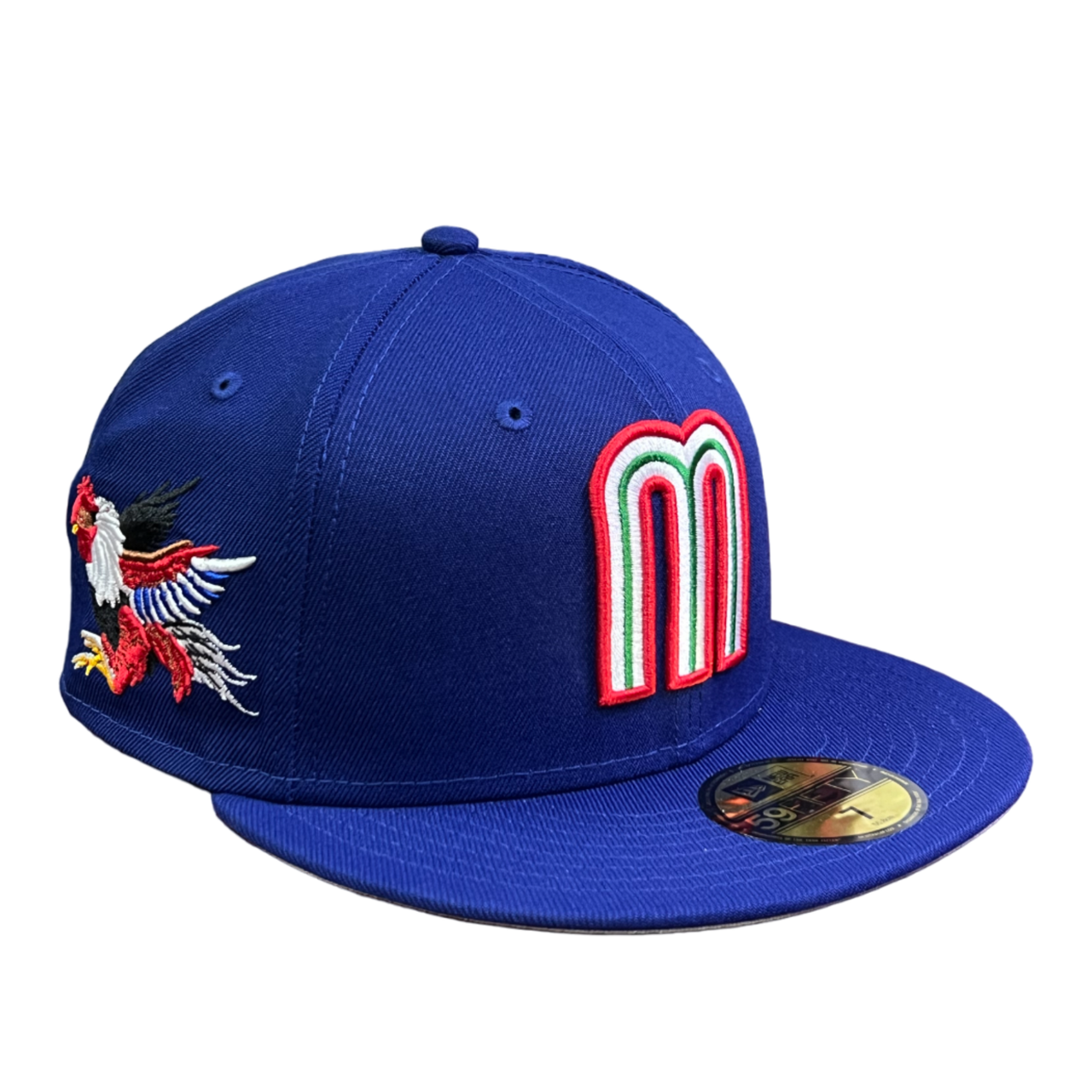 Blue Mexico Flag with Rooster New Era Fitted hat