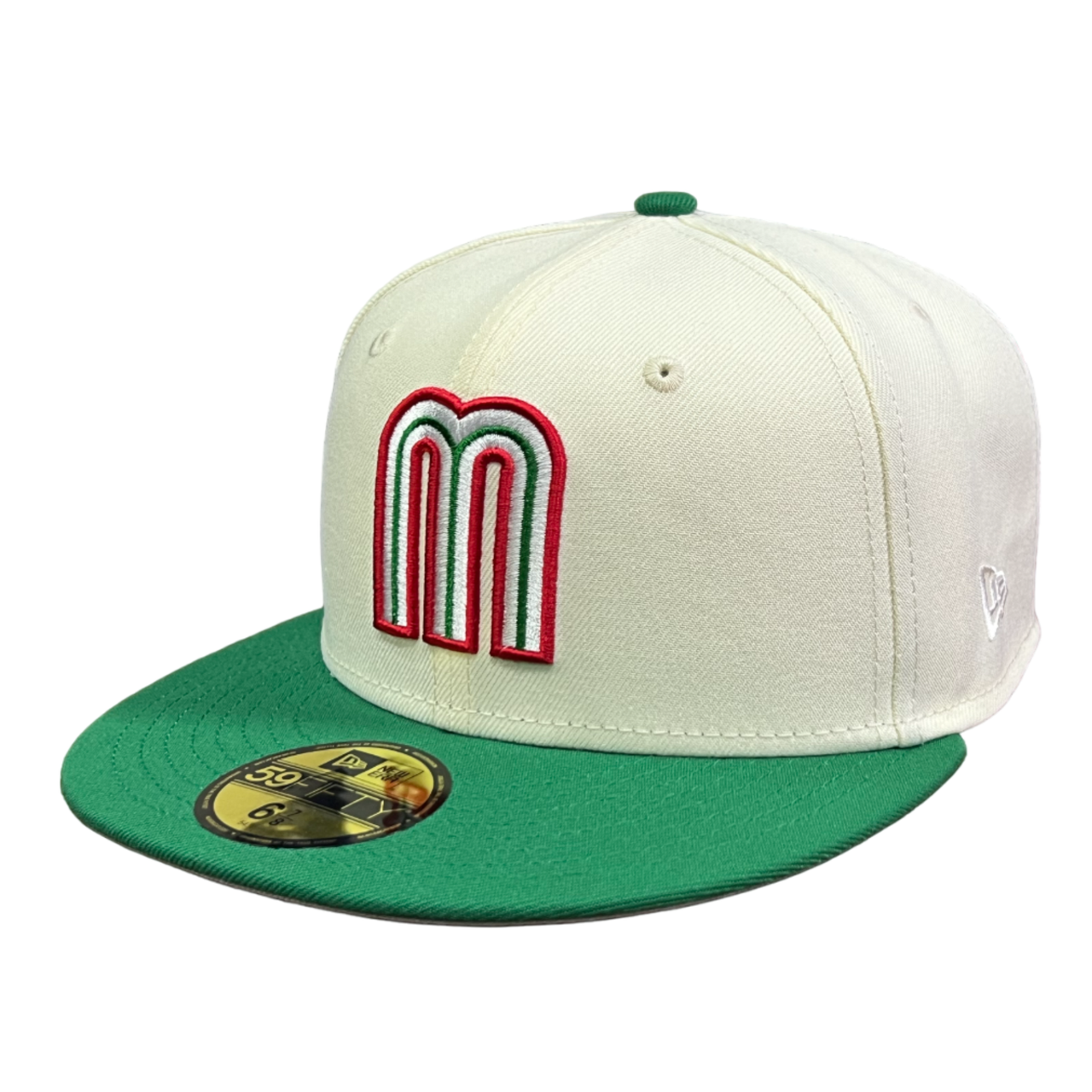 Ivory Green Mexico Baseball flag new era fitted hat