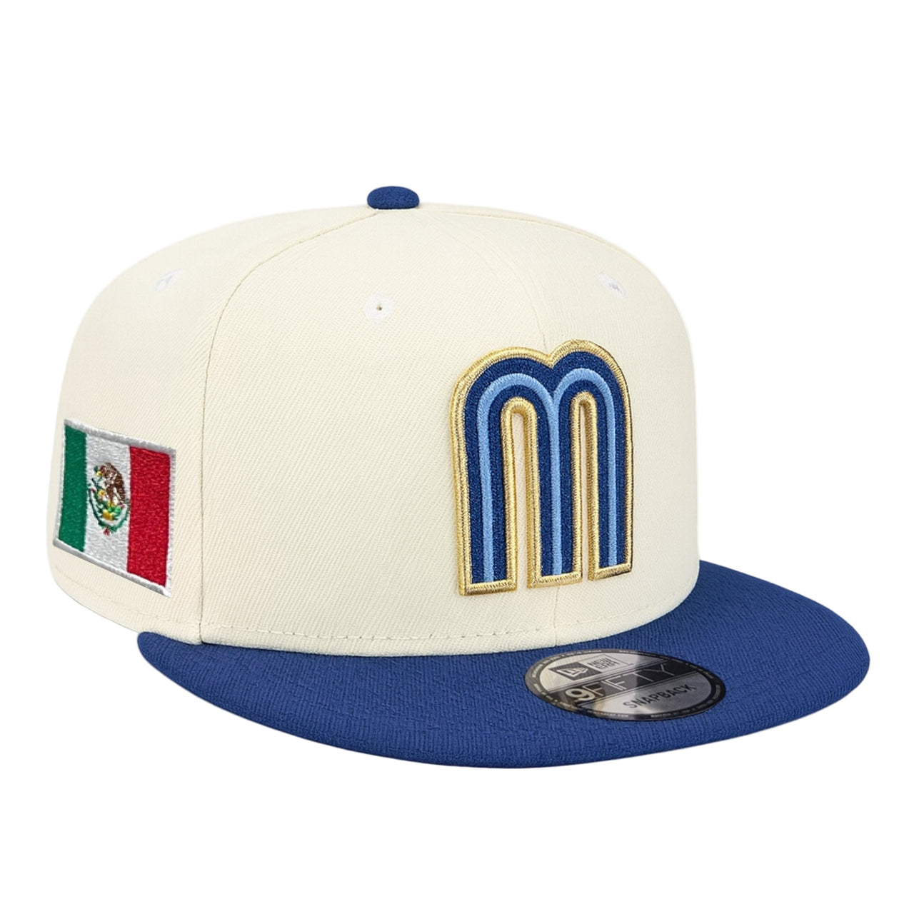 Mexico Baseball Chrome Blue 9FIFTY Snapback Cap