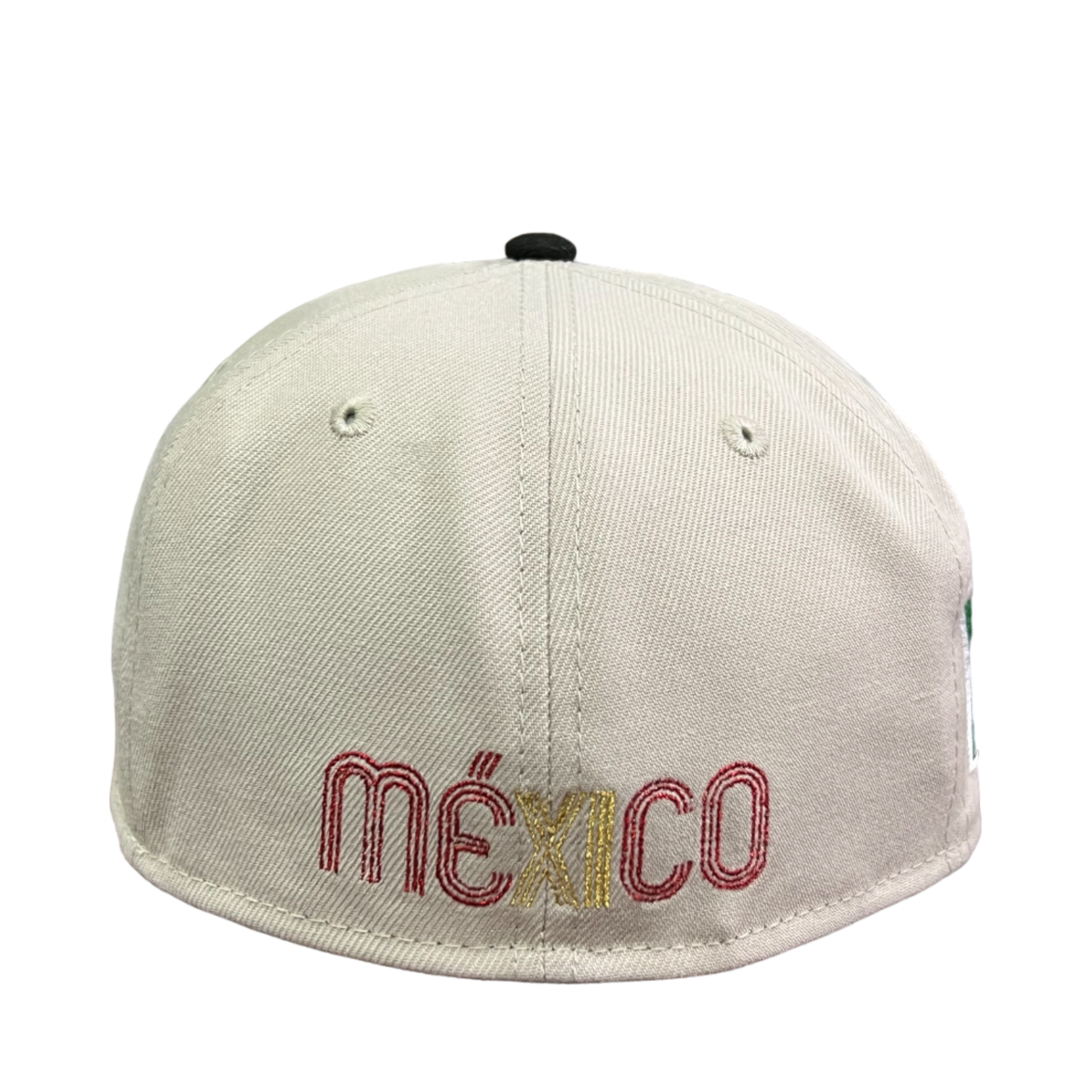 Mexico Flag Baseball tan black New Era Fitted Hat