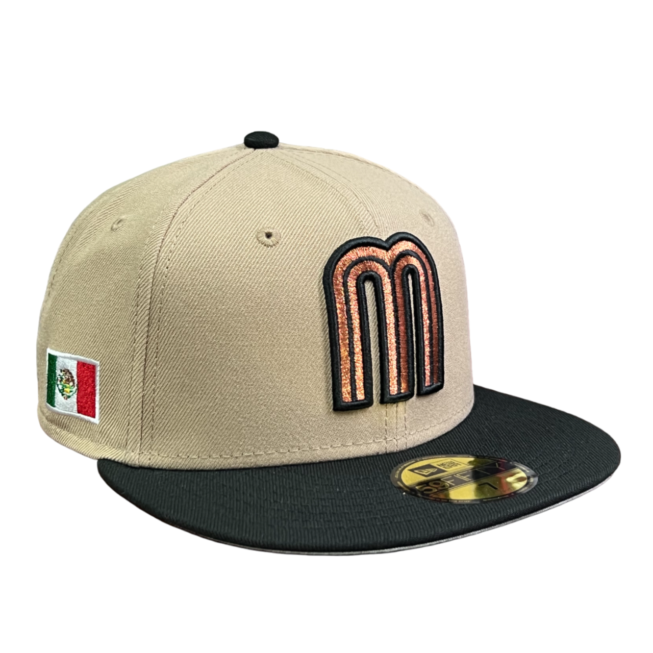 New Era Mexico Baseball Walnut Brown Black FItted Hat