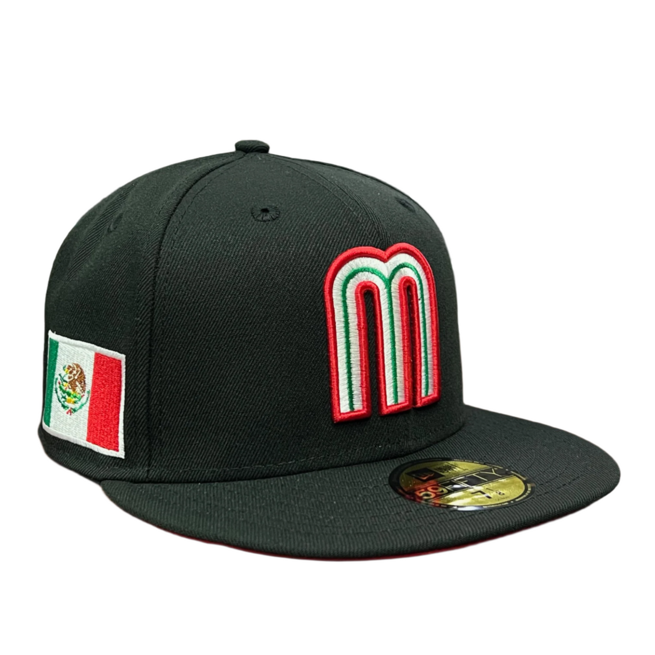 New Era Mexico Baseball Flag Black 59FIFTY Fitted Hat