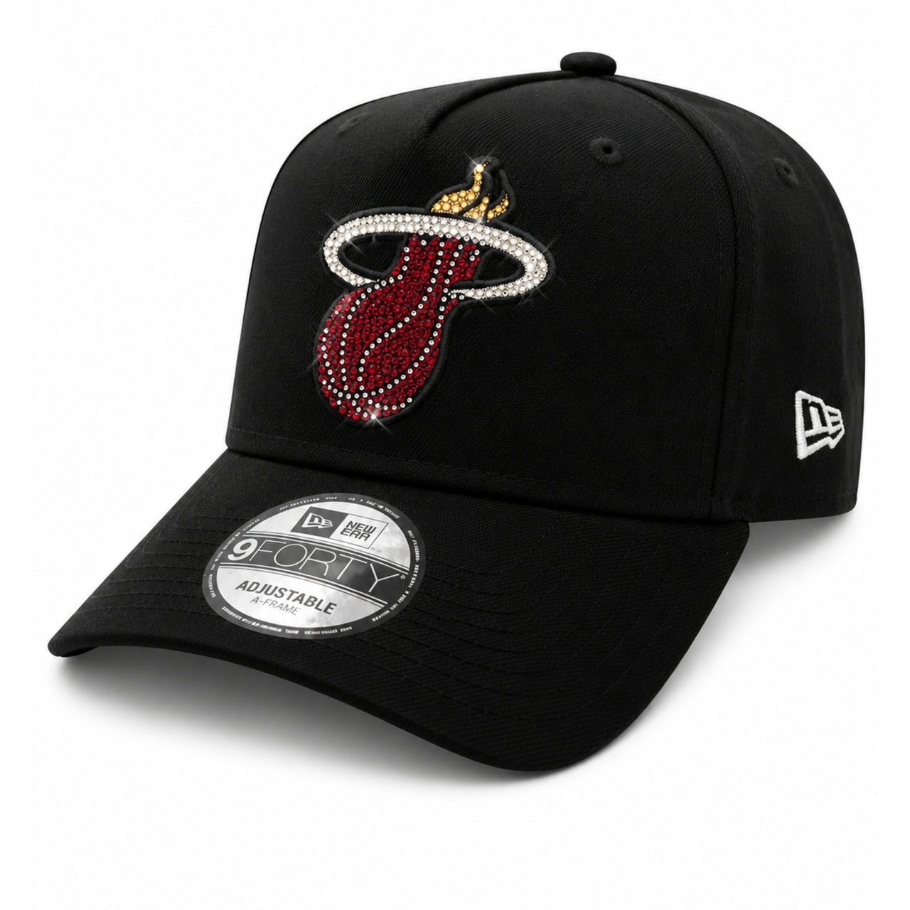 New Era Miami Heat Rhinestone 9FORTY A-Frame Snapback Hat