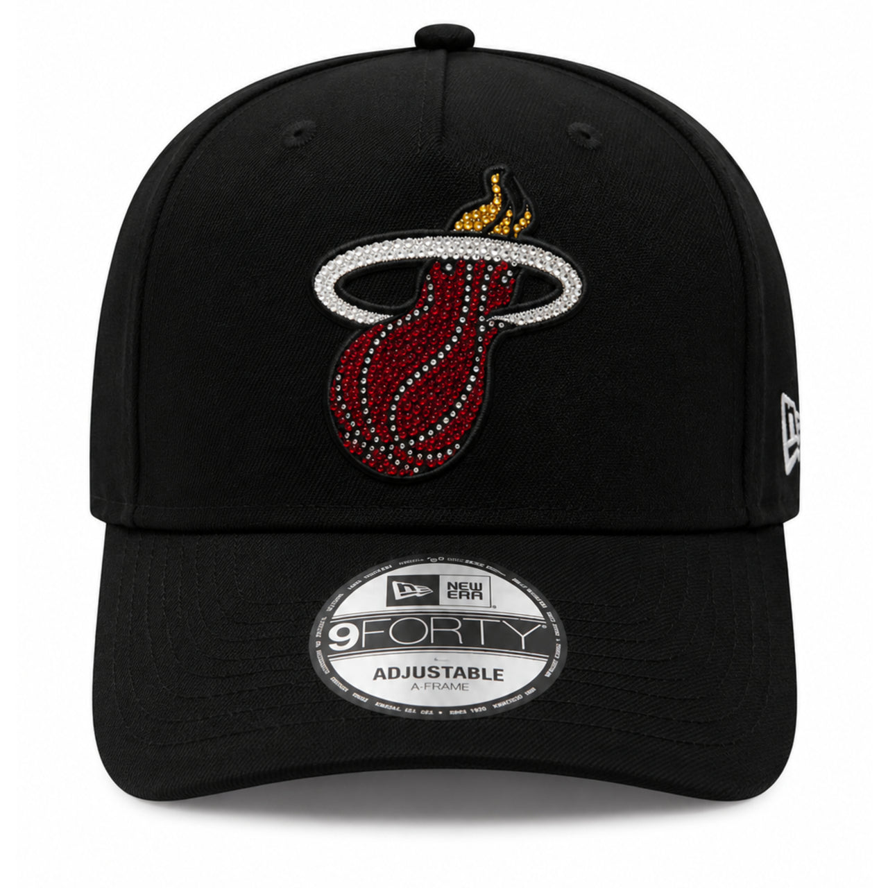 New Era Miami Heat Rhinestone 9FORTY A-Frame Snapback Hat