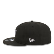 New Era Miami Marlins Black White 9FIFTY Snapback Hat side view