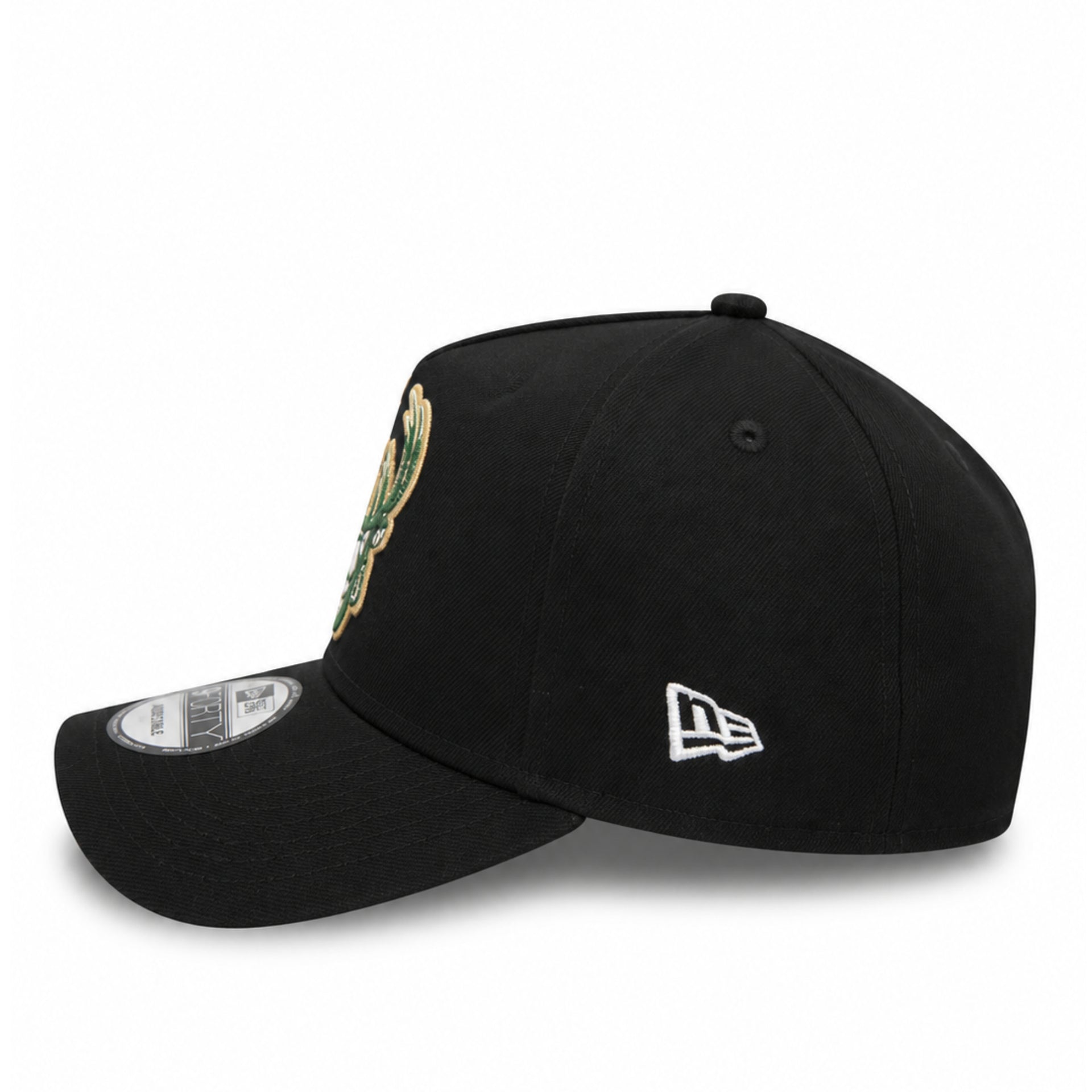 New Era Milwaukee Bucks Rhinestone 9FORTY A-Frame Snapback Hat side view