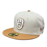 Chrome Brown 2 Tone Color Pack Milwaukee Brewers New Era 59FIFTY Fitted Hat