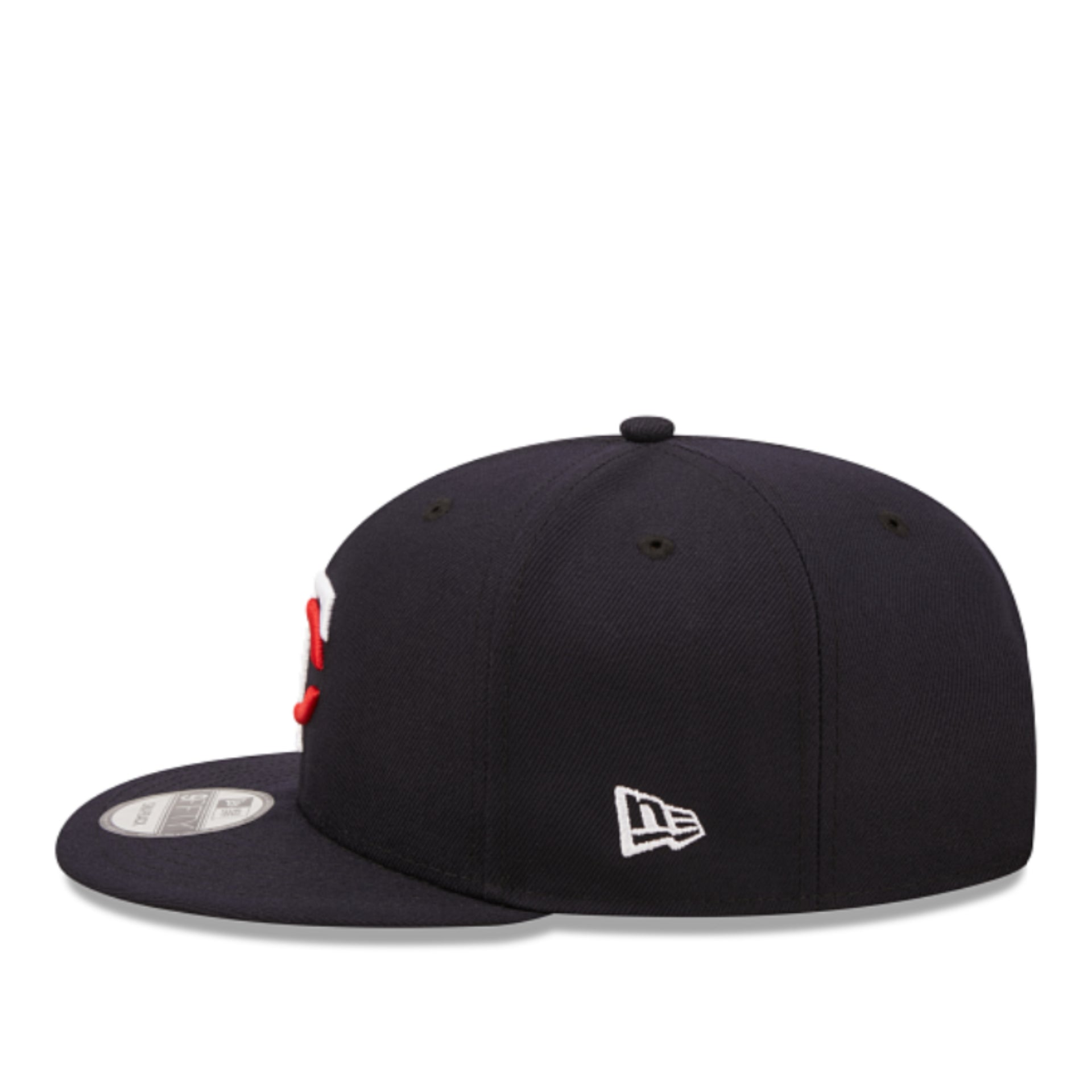 New Era Minnesota Twins Navy 9FIFTY Snapback Hat side view