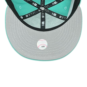 gray bottom of San Diego Padres World Series Mint Pink 9FIFTY Snapback Hat