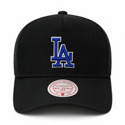 Los Angeles Dodgers Black Royal Blue A Frame Snapback Hat front view