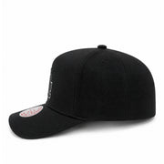 Los Angeles Dodgers Black White Outlined A Frame Snapback Hat side view