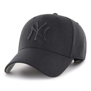 47 Brand New York Yankees NY Black on Black MVP Adjustable Velcro Hat
