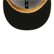 New Era Los Angeles Dodgers 2025 World Series Champions Gold 59FIFTY Fitted Hat under visor view