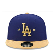 New Era 2025 World Series Champions Los Angeles Dodgers Gold 9FIFTY Snapback Hat front view