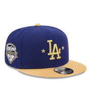 New Era 2025 World Series Champions Los Angeles Dodgers Gold 9FIFTY Snapback Hat front side view