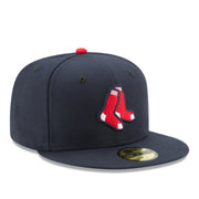 New Era Boston Red Sox 59FIFTY Fitted Hat – Navy Red Socks Logo front right view