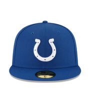 New Era NFL Indianapolis Colts Blue 59Fifty Fitted Hat front view