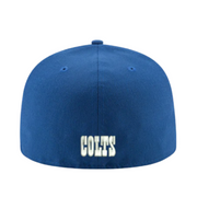 Back of New Era NFL Indianapolis Colts Blue 59Fifty Fitted Hat