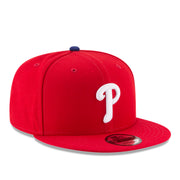 New Era Philadelphia Phillies 9FIFTY Snapback Hat - Red front right view