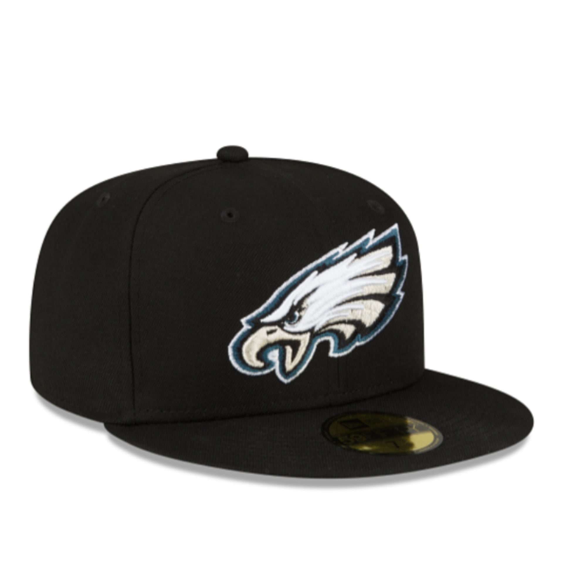 New Era Philadelphia Eagles Black 59FIFTY Fitted Hat front right view