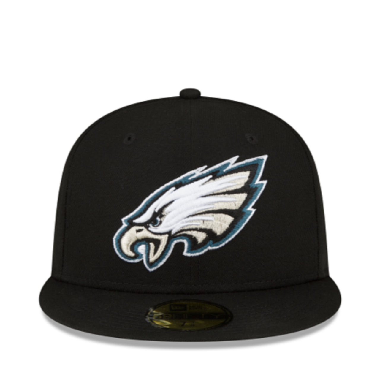 New Era Philadelphia Eagles Black 59FIFTY Fitted Hat front view