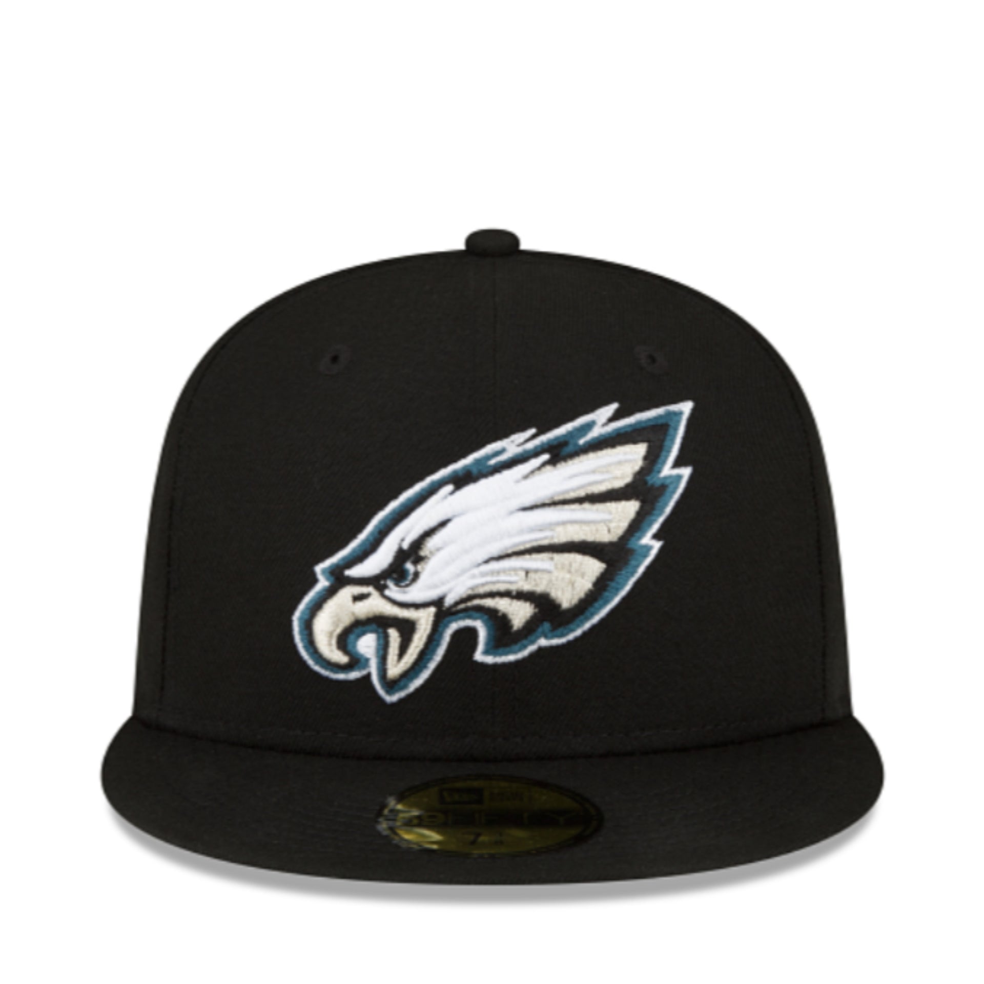 New Era Philadelphia Eagles Black 59FIFTY Fitted Hat front view
