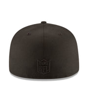 New Era Philadelphia Eagles Black on Black 59FIFTY Fitted Hat back view