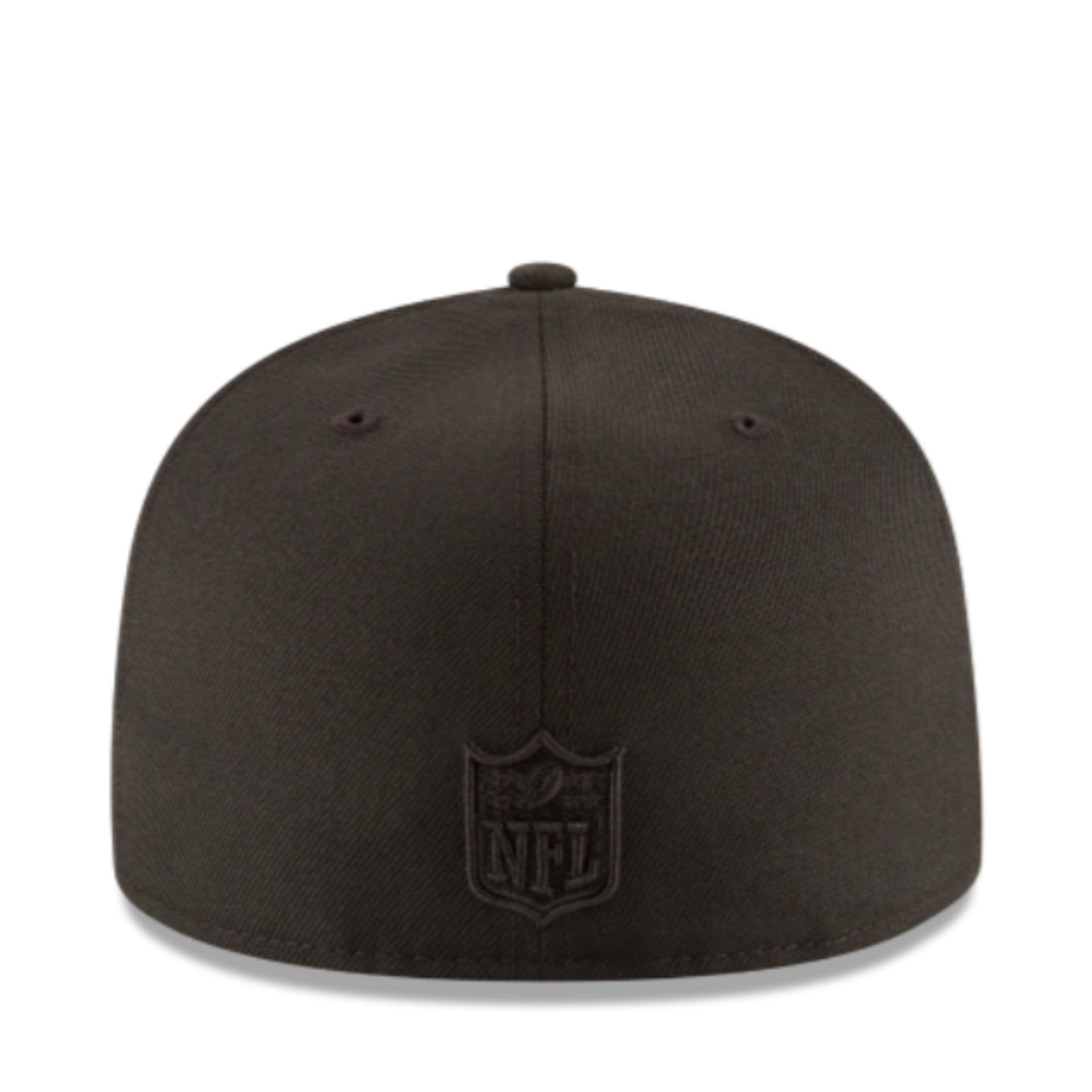 New Era Philadelphia Eagles Black on Black 59FIFTY Fitted Hat back view